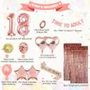18th Birthday Decorations For Girls Happy 18 Birthday Decorations For Girls 18 Letter Balloon Numbers Happy 18th Birthday Banner Decor Rose Gold eighteen Girl Time To Adult Banner
