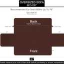 U-NICE HOME Large Sofa Cover Reversible Couch Cover for Dogs Friendly with Elastic Straps Water Resistant Furniture Protector for 4 Cushion Couch (Oversized Sofa, Coffee/Beige)