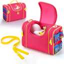 Carrying Case Compatible with Little Tikes Story Dream Machine Books Starter Set and Character, Portable Storage Carrier Bag for Travel and Home Storage (Red)