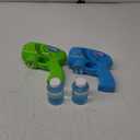 JOYIN 2 Kids Bubble Gun with 2 Bottles Refill Solution, Bubble Machine Gun for Toddlers 1-3 Kids 4-8, Party Favors, Summer Toy, Outdoors, Easter, Birthday Gift (Blue+green)