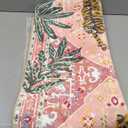 Oriental Tropical Hallway Runner Rug 2x8 Washable, Thin Stain Resistant Pink Boho Runner Rug for Entryway Kitchen Bedroom Laundry, Vintage Abstract Hippie Indian Botanical Long Floor Carpet