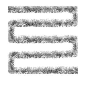 50 Ft Silver Christmas Tinsel Garland Xmas Tree Decorations Thick Thin Metallic Twist Garland Ornament Decor Shiny Hanging Oder Batyashita terthout Shpiptimas Decoration