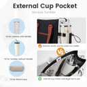 LOVEVOOK Tote Bag for Women, Puffy Work Tote with Large Cup Holder, Quilted Laptop Bag Travel Tote Shoulder Bag Handbag