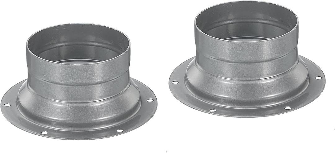 PATIKIL 3 Inch Duct Connector Flange, 2 Pack Metal Fitting Straight Pipe Flange Round Ventilation Air Duct for Heating Cooling Ventilation HVAC System