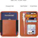Passport Holder with Find My, RFID Leather Minimalist for Travel, Fit 4 Cards & 2 Passport