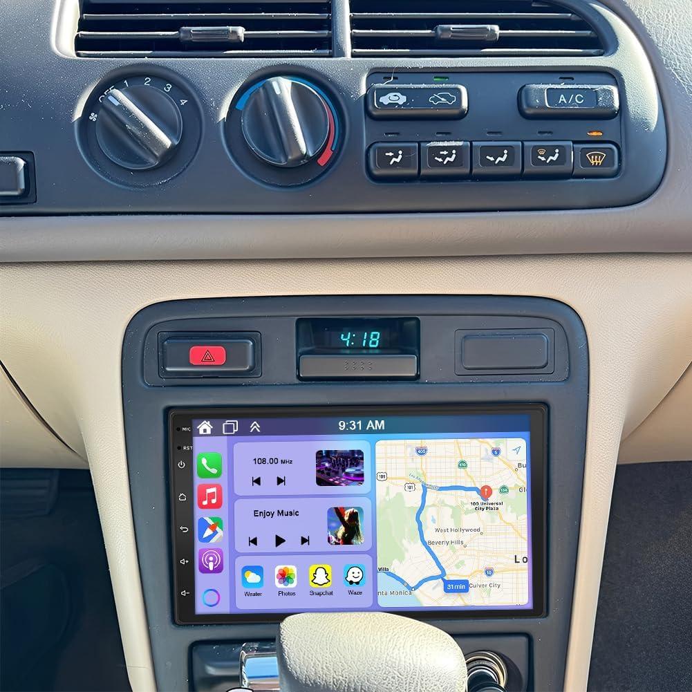 Android 14 Car Stereo for Honda Accord 1994-1997 with Wireless CarPlay and Android Auto, 7" IPS Touchscreen 2G+32G Double Din Car Radio Support Bluetooth GPS WiFi SWC FM SWC Mirror Link Backup Camera