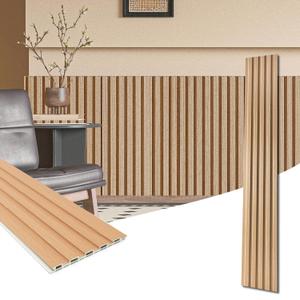 Art3d WPC Wainscoting Panels, 16-Pack 48 x 6 Inch 3D Wall Accents for Interior Wall Decor, Living Room, Bedroom, Boxwood