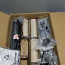 Dimmable Floor Lamp - 3 Lights Arc Floor Lamps for Living Room, 1000LM Modern Tall Standing Lamp With Beige Shades & Heavy Base, Mid Century Tree Floor Lamp for Bedroom Office, 3 LED Bulbs Included (Matte Black-Beige Linen Shades)