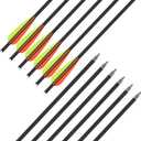 18Pcs 20 Inch Crossbow Bolt Hunting Carbon Arrows, 22 inch