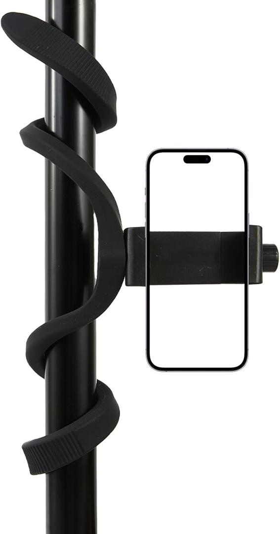 U-Shaped Flexible Phone Holder for Treadmill, Peloton, Stroller, Shopping Cart, Desk  Portable 21-inch Gooseneck Long Arm Phone Mount, Fits 4.7"-6.9" Smartphones, with 17mm Ball Adapter 1/4" Threaded