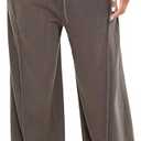 SOLY HUX Women's Baggy Sweatpants Drawstring Waist Wide Leg Loose Casual Long Pants Mocha Brown Medium