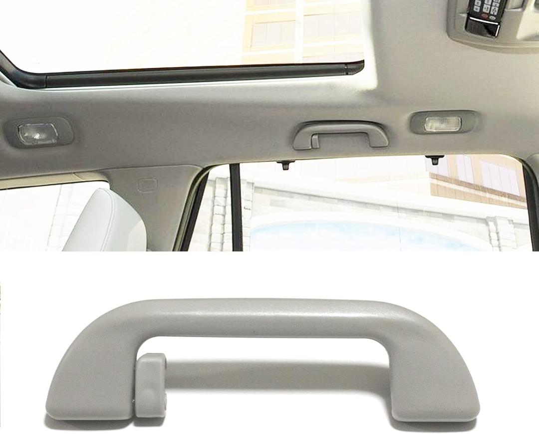 Automatic Roof Handle Grab Rail LH = RH for Honda Accord 09-23, Civic 06-22, CRV 07-22, Pilot 09-23, Fit 09-20, HRV, Insight, Odyssey, (Light Grey, 1Pcs)