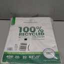 PrintWorks 100% Recycled Printer Paper 8.5" x 11" White - 20 lb Copy & Multipurpose Computer Paper - 1 Pack, 400 Sheets - Made in the USA - 92 Bright - Printer & Copier Compatible (00018)