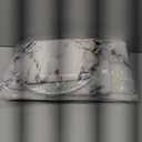 UNICEU Grey White Marble 3 Piece Bathroom Rug Set Includes Bath Rug, Contour Mat and Toilet Lid Cover, Machine Washable, Super Soft Microfiber & Non Slip Bath Rugs with Rubber Backing