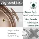 Muse Garden Upgraded Replacement Metal Base, Fits Hummingbird Feeders of Muse Garden Only, No Rust, Safe for Hummingbirds, Copper+Red Color Bottom