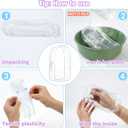 2 x Clear Figure Display Bag with Keychain for Doll, Positive Doll Storage Bag, Pouch Keychain Charms for Collectibles (with Zipper- Waterproof) Building Block Storage Bag,7.4 * 4.2 inch (White)