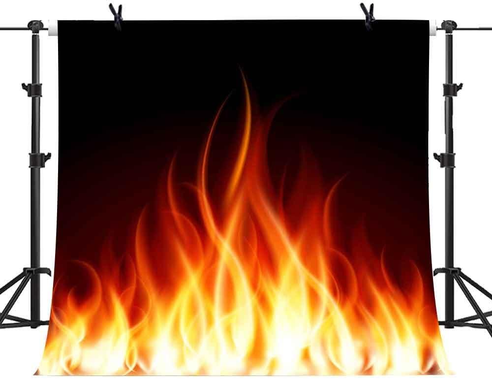 MTMETY 5x5Ft Fire Bonfire Backdrop Pure Sample Black Fireplace Winter Background Family Vinyl Studio Props Photo GEME093