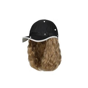 Qlenkay Waterproof Baseball Cap Attached with Curly Wavy Bob Hair Soft Crown Adjustable Quick Dry Hat Wig 14in Short Synthetic Hairpiece for Women Ash Blonde (Short-9 Inch)