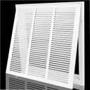 Return Air Filter Grille 18x18,Air Return Vent Cover for 18"W x 18"H Duct Opening,Steel HVAC Vent Covers for Wall and Ceiling,Holds 1" Thick AC Filter