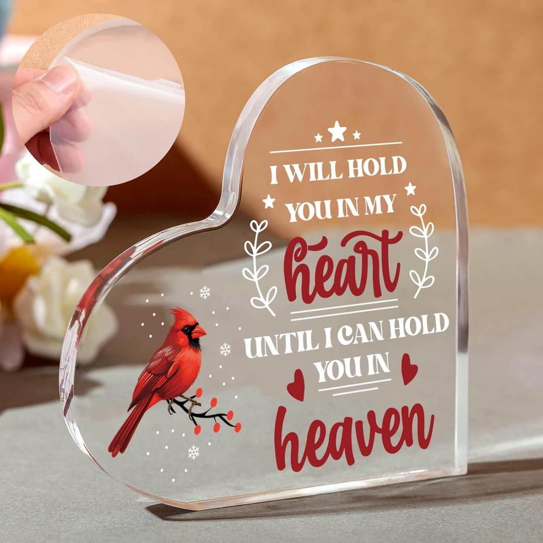 4 x Cardinal Memorial Gifts for Loss of Loved One Sympathy Gift, Unique Red Cardinals Christmas Ornaments Bereavement Crystal Acrylic Heart Condolence Remembrance Decor in Memory of Dad Mom Husband Wife 4 x Cardinal Memorial Gifts for Loss of Loved One Sympathy Gift, Unique Red Cardinals Christmas Ornaments Bereavement Crystal Acrylic Heart Condolence Remembrance Decor in Memory of Dad Mom Husband Wife