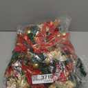 Lighted Christmas Wreath Decorations 33CM Illuminated Festival Wreath Hanging Ornament with LED Light for Door Mantels Glowing Christmas Wreath, Pack of 6 