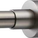 Shower Curtain Rod Tension- Never Rust No Drill Non-Slip Spring Tension Shower Rod, 43-73 inches 304 Stainless Steel, Brushed Nickel