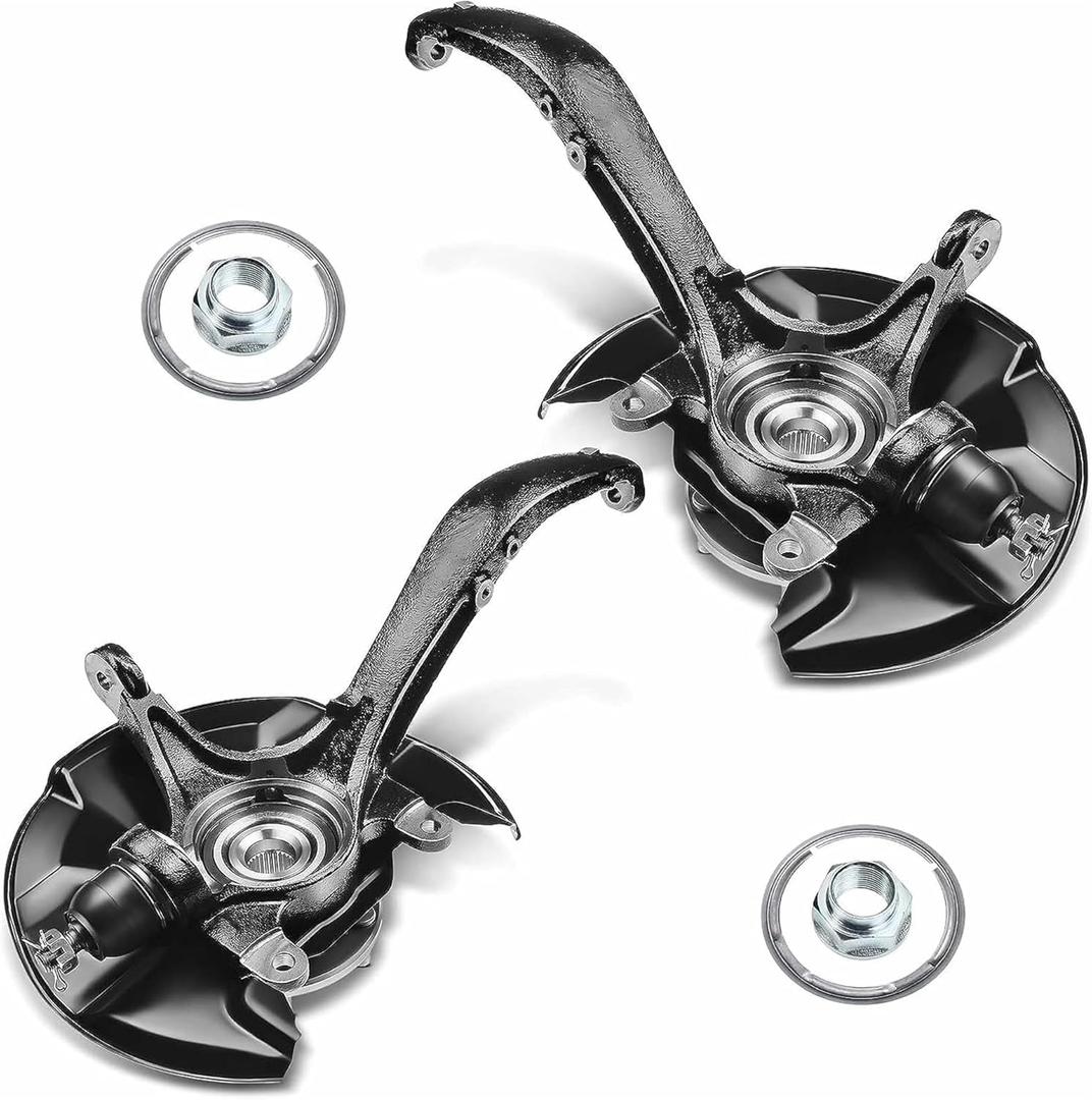 2PCS Front Steering Knuckle & Wheel Bearing Hub Assembly Fits Honda Accord 2008-2012, Acura TSX 2009-2014, Replace # 44600TA0A00, 45255TA0A00, 51210TA0020, 51215TA0020, 698-447, LK051,698-446 LK052 (Front Pair)