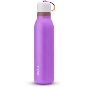 Owala FreeSip Twist Insulated Stainless Steel Water Bottle with Straw for Sports and Travel, BPA-Free, 24-oz, Purple/Purple (California Grapevine)