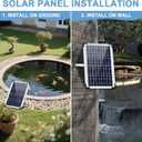 Solar Fountain Pump 12W Solar Water Fountain With 3 Spray Nozzle Solar Powered Water Pump 132 GPH Solar Pond Pump for Outdoor Garden Water Features