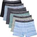 Calvin Klein boys Modern Cotton Boxer Brief Underwear 6 Pack (Small, Chalk Stripe)