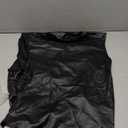 WDIRARA Women's PU Leather Bodysuit Square Neck Sleeveless Leotard Tank Body Suit (X-Large, Black)