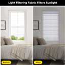 UNISHADES no Drill Cordless Roman Shades for Windows, 26" W × 64" H - Light Filtering - Linen - White