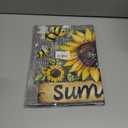 Placemats Set of 4 Summer Table Mats Floral Theme Place Mats Washable Rustic Holiday Table Decoration for Indoor Outdoor Party Kitchen Dining (Sunflower2, 12x18)