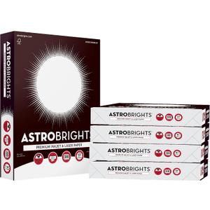 Astrobrights Printer & Copy Paper, 8.5" x 11", 28lb/105gsm, 97 Brightness, White,2 of 5 reams of 300 sheets per ream, 1,500 sheets per carton (91738-01)
