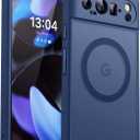 CANSHN Magnetic for Google Pixel 9 Pro XL Case(6.8 Inch), Upgraded [Full Camera Protection] [Compatible with Magsafe] [Translucent Matte] Shockproof Protective Phone Cover, Deep Blue