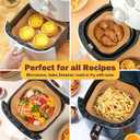 375Pcs Air Fryer Paper Liners, 8" Square Air Fryer Liners Disposable, Heavy-Duty Parchment Paper for 5-8 qt Airfryer, Non-Stick & Non-Leak Paper Liners for Oven Pan, Deep Fryer Parts & Accessories