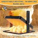Chick Heat Plate, 10" x 10" Brooder Plate for Chicks, Adjustable Height & Angle, Adjustable Temperature Settings, Heating Plate for Up to 15 Chicks