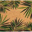 Juvale Door Mat - 30 x 17 in, Brown, Tropical Style - Outdoor Coir Doormat for Front Door - Dirt-Scraping Welcome Mat