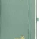 POPRUN 2026 Planner (Medium Size 8.5''x 6.5'' Hardcover) - Daily Weekly and Monthly Calendar Agenda 2026 Appointment Book with Hourly Time Slots, Monthly Tabs, 100 GSM - Midnight Green