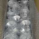 Ciaell 24 Pack Plastic Champagne Flutes - 6Oz Gold Rim Disposable Champagne Glasses - Square Clear Plastic Toasting Glasses for Party Birthday Anniversary Wedding