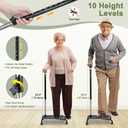 Stair Climbing Cane Lifts for Seniors Half Step Climbing Aid Walker Elevator Stairs Assist Elderly Standing Helper 4 Prong Large Base Quad Walking Sticks Adjustable Stability Balance Devices
