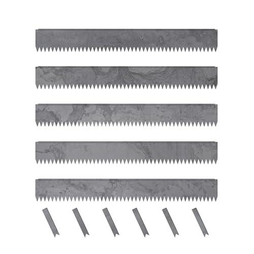 Edge Right - Hammer-in Landscape Edging - 48-inch Strips - 6-inch Depth 1/4-inch Rounded top COR-Ten Steel (5 Pack)