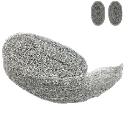 Steel Wool Fill Fabric DIY Kit, Steel Wool for Mice Control Away from Holes/Siding/Pipeline/Vents in House, Hardware Cloth Coarse Wire Wool Hardware Cloth, 2 Pack 10FT