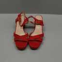 Shoe Land Platform Heels for Women  3 Inch Chunky Block Heeled Sandals, Square Open Toe, Ankle Strap Dressy Strappy High Heels for Wedding, Party & Evening Events (8.5, Red)