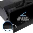 Carlisle FoodService Products Duo-Pan Lobby Broom and Dustpan Set  36" Upright Broom with 2-Piece Handle and Pivoting Pan  Compact Commercial Floor Tool for Tight Spaces, Black