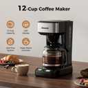 12 Cup Coffee Maker with LED Display, Drip Coffee Machine