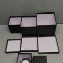 Cholemy 4 Pcs Square Nesting Boxes Decorative Gift Boxes with Lid and Ribbon Assorted Sizes Wrap for St. Patrick's Day, Carnival, Anniversary, Birthday, Bridal Shower Party Gifts(Black)