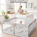 Fodoss Baby Playpen, 47×47in Playpen for Babies and Toddlers with Door