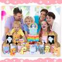 60 Pcs Adopt A Cat Party Favors Include 20 Mini Stuffed Kittens 20 Foldable Kraft Boxes 20 Birthday Hats Cat Party Favors Mini Plush Stuffed Animals for Adopt A Kitty Cat Party Supplies Gifts