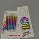 Treela 5 Birthday Candle for Cake with 12 Pieces Spiral Numeral Rainbow Gradient Candle 5th Birthday Rainbow Candles for Girls, Boy, Cake Topper Anniversary Wedding Sweet Theme Party Supplies